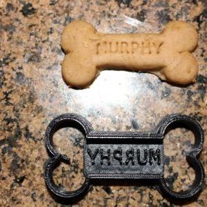 Dog Bone Cookie Cutter Personalized, Large