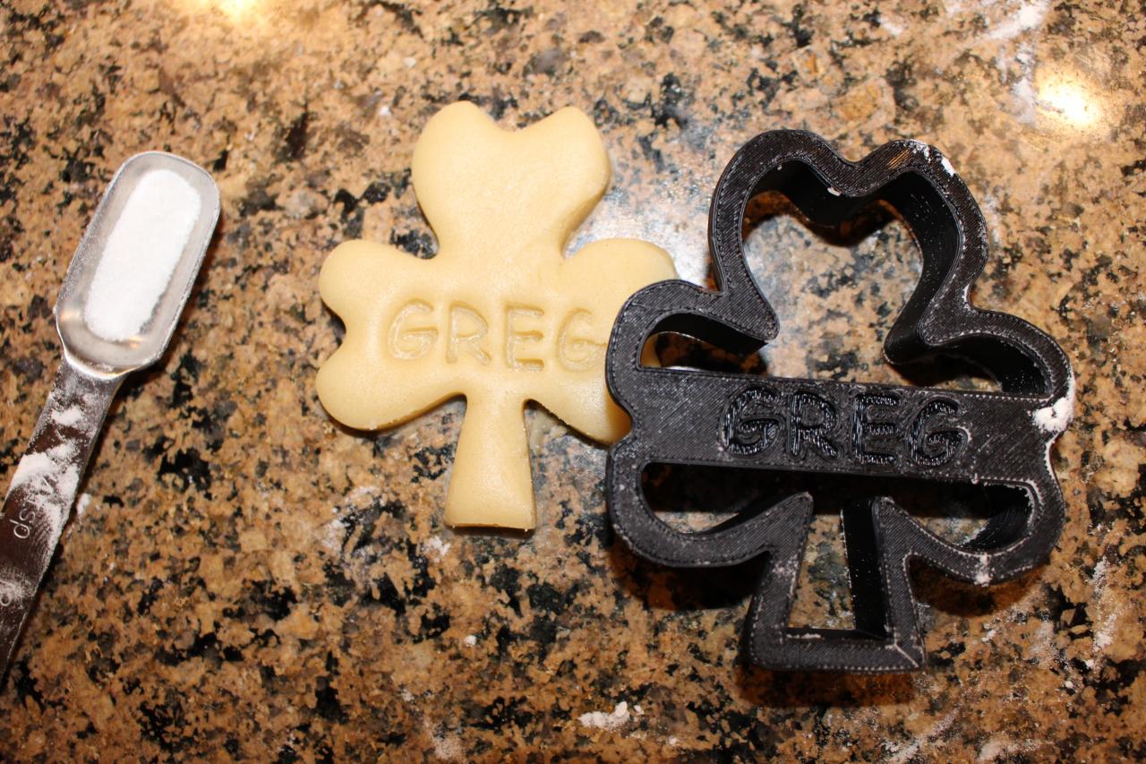 Cookie Cutter Personalized Shamrock Cookie Cutter Custom Made, St. Patrick's Day